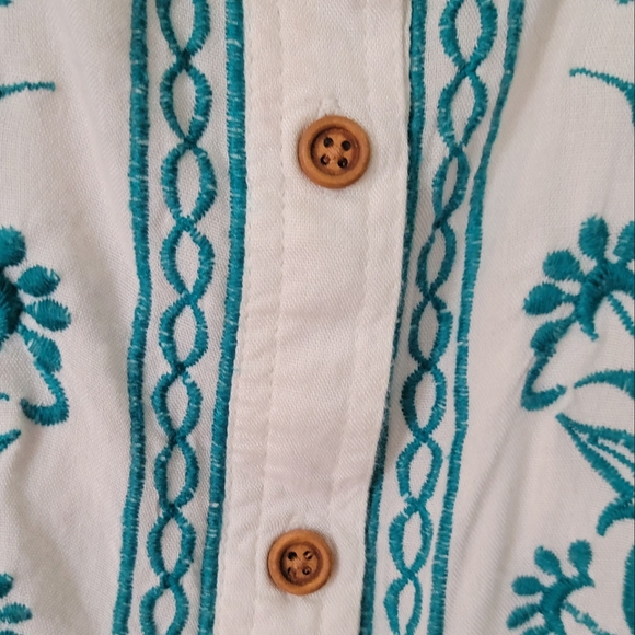SOLD🌞80's Style O'Neill Embroidered Sleeveless Blouse - Picture 8 of 10